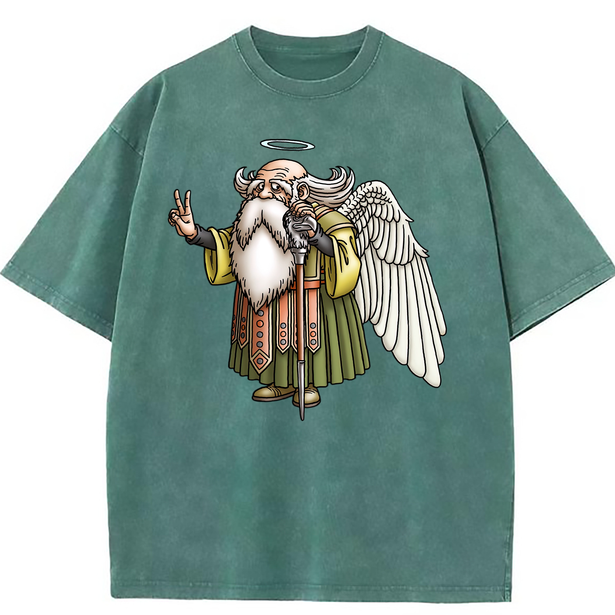 （画像用） ドラゴンクエスト Doragon Kuesuto Dragon Quest 綿100% ヴィンテージ風 半袖Tシャツ（フロントプリント）